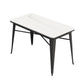 Black and White Dinette Set 1/2/3/5 Pieces Modern Stone Dining Table Set Clearhalo 'Dining Room Sets' 'Dining Tables & Seating' 'dining_room_set' 'furn' 'furn_dining_room_set' 'Furniture' 'Kitchen & Dining Furniture' 1200x1200_31591172-b2a8-4a84-88e0-2aad9b27e04f