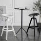 Scandinavian Swivel Bucket Bar Stool Plastic Armless Bar Stool with  with 3 Legs