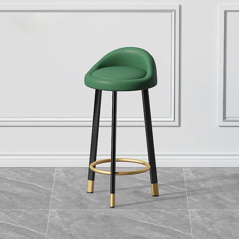 Contemporary Swivel Barstool Matte Finish Upholstered Bar Stools Clearhalo 'Bar Furniture' 'Bar Stools' 'bar_stools' 'furn' 'furn_bar_stools' 'Furniture' 'Kitchen & Dining Furniture' 1200x1200_315c8f11-d6dc-4168-ab7d-5994b9c3af6c