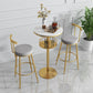 Glam Style Gold Iron Bar Table Marble Top Bistro Table - 21.6"W x 41.3"H Clearhalo 'Bar Furniture' 'Bar Tables' 'bar_tables' 'Furniture' 'furniture_bar_tables' 'Kitchen & Dining Furniture' 'kitchen&dining_furn' 'kitchen' 1200x1200_315ce994-53ff-46b0-bcbd-bfa75da34db6