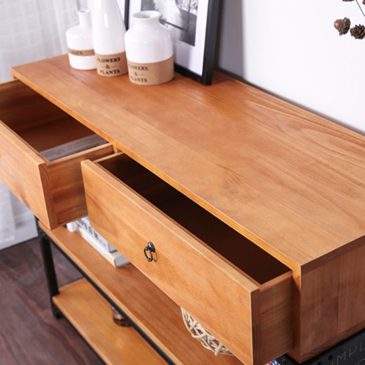 33,5 "in legno alto 2 - cassetto moderno moderno mobile a 3 livelli