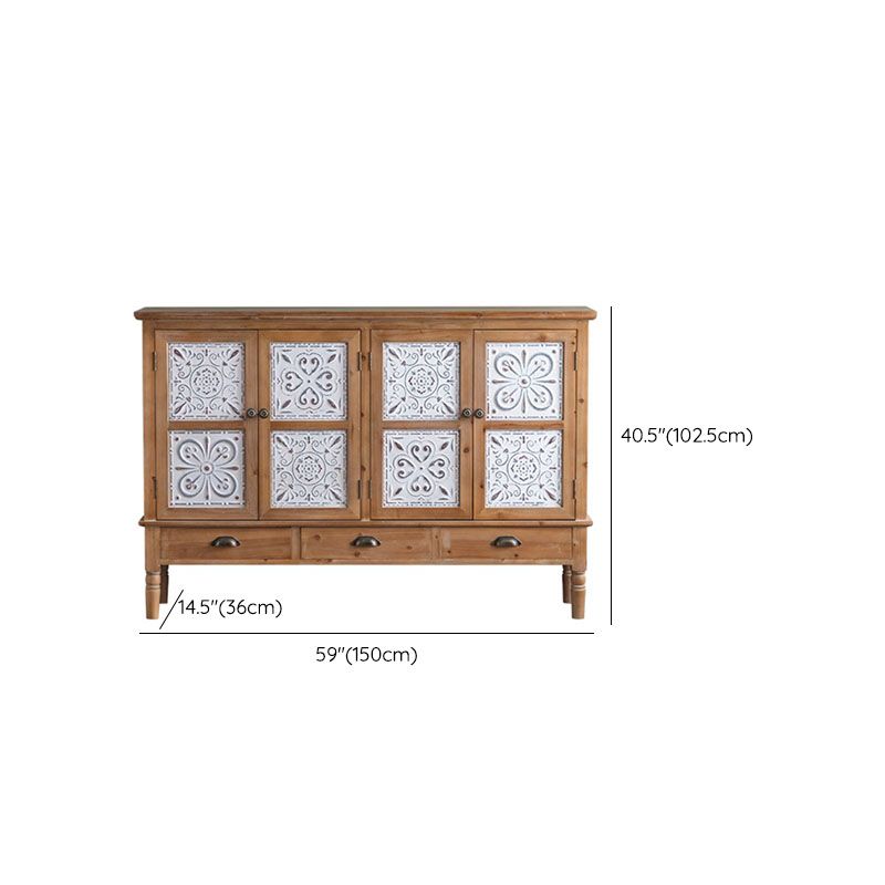 Farmhouse Sideboard Solid Wood Storage Sideboard Buffet with Doors for Dining Room Clearhalo 'buffet_sideboard' 'Buffets & Sideboards' 'furn' 'furn_buffet_sideboard' 'Furniture' 'Kitchen & Dining Furniture' 1200x1200_315db831-f264-4a18-a2d8-98e16d25acbc