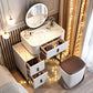 Glam 3 Drawers Make-up Vanity Marble Makeup Vanity Desk Table
