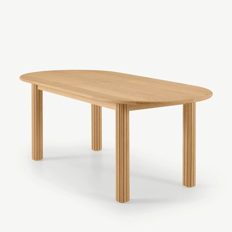 Modern Style Dining Oval Table Dining Wooden Table for Restaurant with Wood Legs Clearhalo 'Dining Tables & Seating' 'Dining Tables' 'dining_table' 'furn' 'furn_dining_table' 'Furniture' 'furniture_dining_table' 'Kitchen & Dining Furniture' 'kitchen' 'kitchen_dining_table' 1200x1200_3160011b-80aa-4cdb-b81f-49404d1c29a3