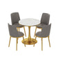 Modern Style Round Table Set 1/2/3/4/5 Pieces Dining Set for Home Clearhalo 'Dining Room Sets' 'Dining Tables & Seating' 'dining_room_set' 'furn' 'furn_dining_room_set' 'Furniture' 'Kitchen & Dining Furniture' 1200x1200_31607a1d-a8b4-4afe-b087-509cf94573b7