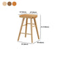 Café Simple Wood Barstool Wood Bar Tabouret de 4 jambes avec base de pédale