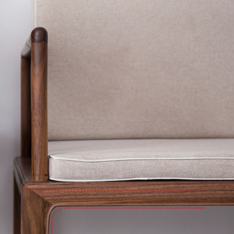 Traditional Style Dining Chair Wooden Open Back Arm Chair for Home