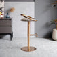Glam Leather Bar Stool Metal Base Counter Stool for Living Room