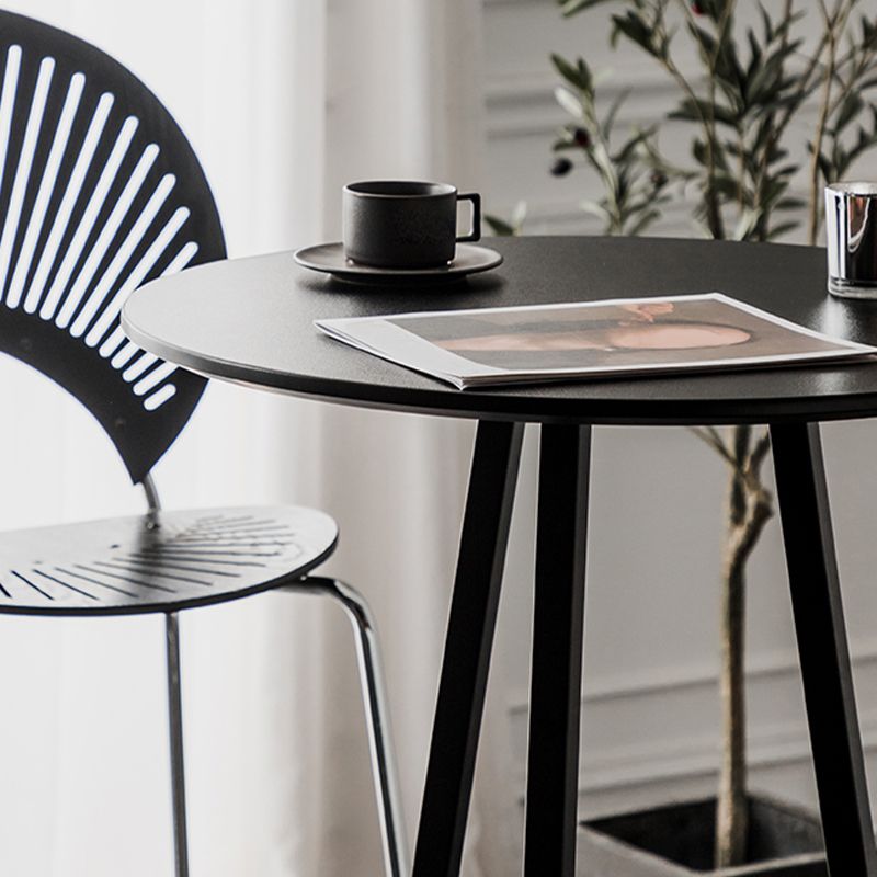 Contemporary Wood Top Round Bar Dining Table with Metal Base Clearhalo 'Bar Furniture' 'Bar Tables' 'bar_tables' 'furn' 'furn_bar_tables' 'Furniture' 'Kitchen & Dining Furniture' 1200x1200_31662380-a716-4eb1-b74a-c60207da96a5