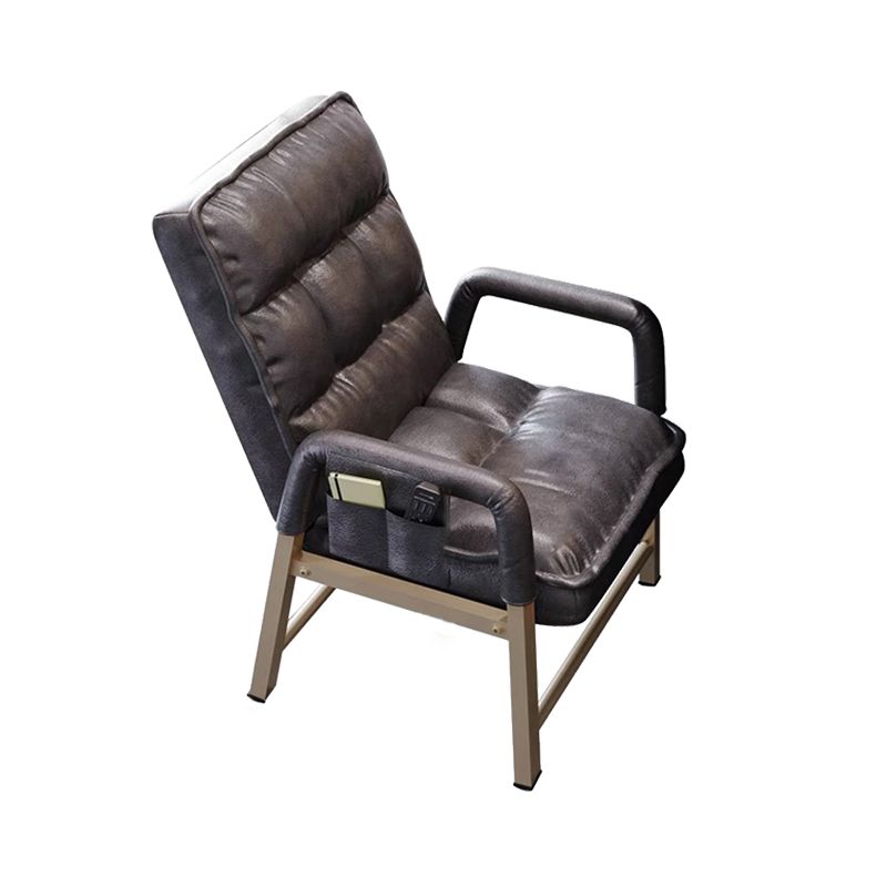 Chaise de bureau en métal chaise de bras contemporain à hauteur de dos réglable