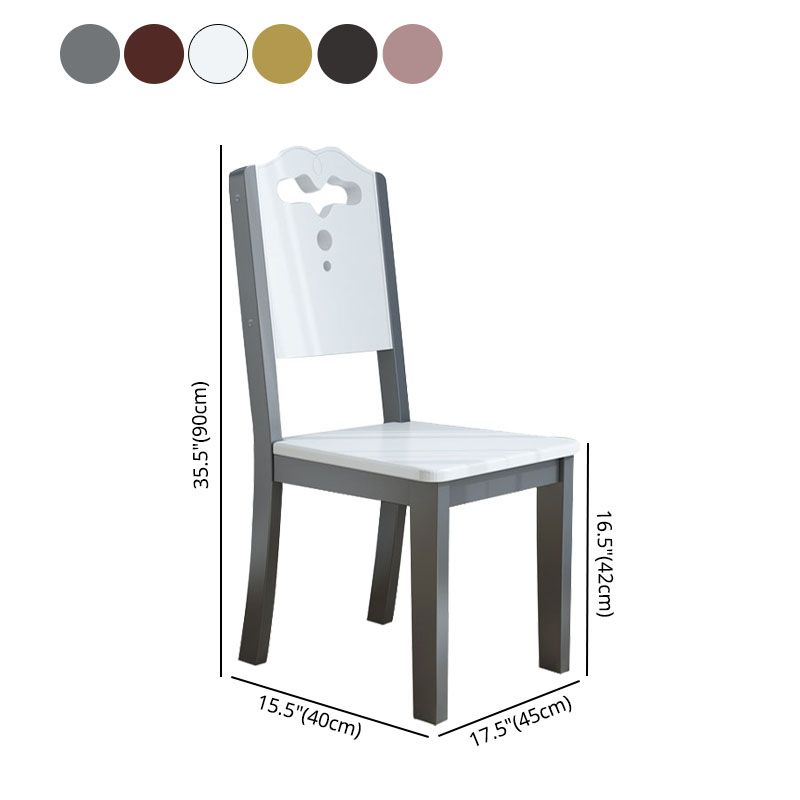 Contemporary Wood Dining Room Chair Armless Open Back Dining Side Chairs Clearhalo ' kitchen&dining_furn' 'Dining Chairs' 'Dining Tables & Seating' 'dining_chair' 'furn' 'furn_dining_chair' 'Furniture' 'furniture_dining_chair' 'Kitchen & Dining Furniture' 'kitchen' 1200x1200_3168135e-eba3-4ad6-ab77-eb539f3b0e05