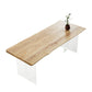 Natural Ash Wood Dining Table Rectangle Clear Acrylic Double Pedestal Table Clearhalo 'Dining Tables & Seating' 'Dining Tables' 'dining_table' 'furn' 'furn_dining_table' 'Furniture' 'Kitchen & Dining Furniture' 1200x1200_3168a092-3aa8-4e38-b92f-0f274cd38e9c