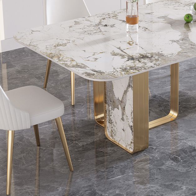 Luxury Sintered Stone Top Dining Set 1/4/5/7 Pieces Dining Table with Chairs Clearhalo 'Dining Room Sets' 'Dining Tables & Seating' 'dining_room_set' 'furn' 'furn_dining_room_set' 'Furniture' 'furniture_dining_room_set' 'Kitchen & Dining Furniture' 1200x1200_316b6010-7fc3-478f-83df-700566a2537d
