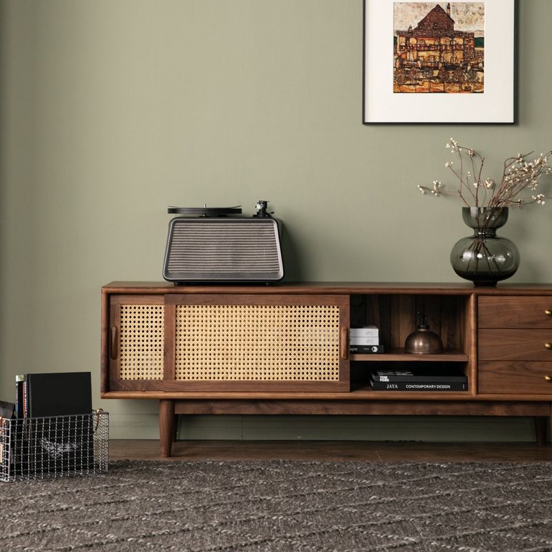 Glam TV Stand Console Solid Wood TV Media Stand with Drawers Clearhalo 'furn' 'furn_tv_stands_entertainment_centers' 'Furniture' 'Living Room Furniture' 'TV Stands & Entertainment Centers' 'TV Stands & Media Storage Furniture' 'tv_stands_entertainment_centers' 1200x1200_316b7b6a-fa5a-484c-a810-b3a3342cd40d