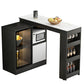 Moderne stijl rechthoekige bartafel woonkamer bistro-bar bureau met opbergruimte