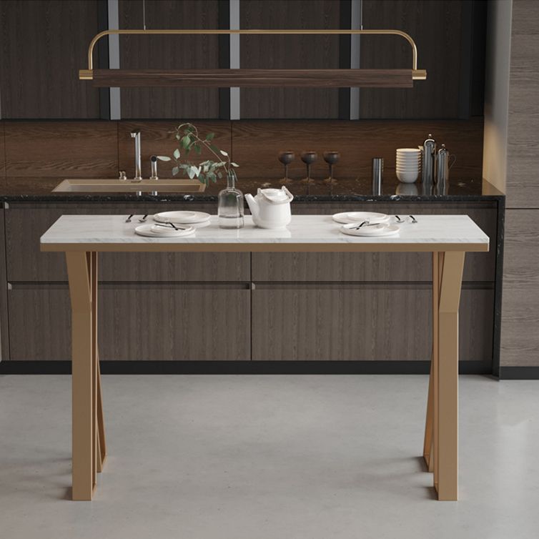 Glam Style Bar Table Set 1/2/5 Pieces Rectangle Bar Table with High Stools for Kitchen Clearhalo 'Bar Furniture' 'furn' 'furn_home_bar_bar_sets' 'Furniture' 'Home Bars & Bar Sets' 'home_bar_bar_sets' 'Kitchen & Dining Furniture' 1200x1200_317067ea-a573-429d-bd87-f542e3caf1e7