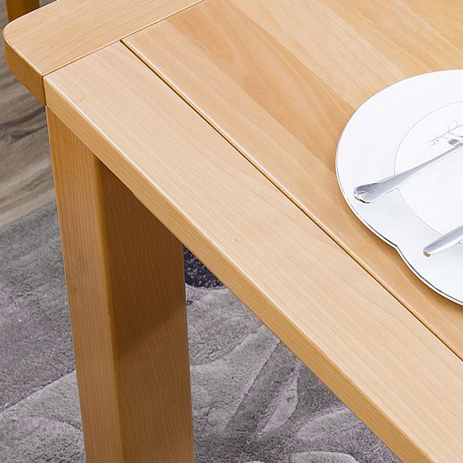 Modern Style Rectangle Dining Table Brown Solid Wood Dining Table with 4 Legs for Home Clearhalo ' dining_table' 'Dining Tables & Seating' 'Dining Tables' 'furn' 'furn_dining_table' 'Furniture' 'furniture_dining_table' 'Kitchen & Dining Furniture' 'kitchen&dining_furn' 'kitchen' 'kitchen_dining_table' 1200x1200_3170c3e2-3ec9-4236-8a76-ec6206069b01