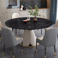 Contemporary Dining Room Dinner Table Pedestal Extendable Dining Table