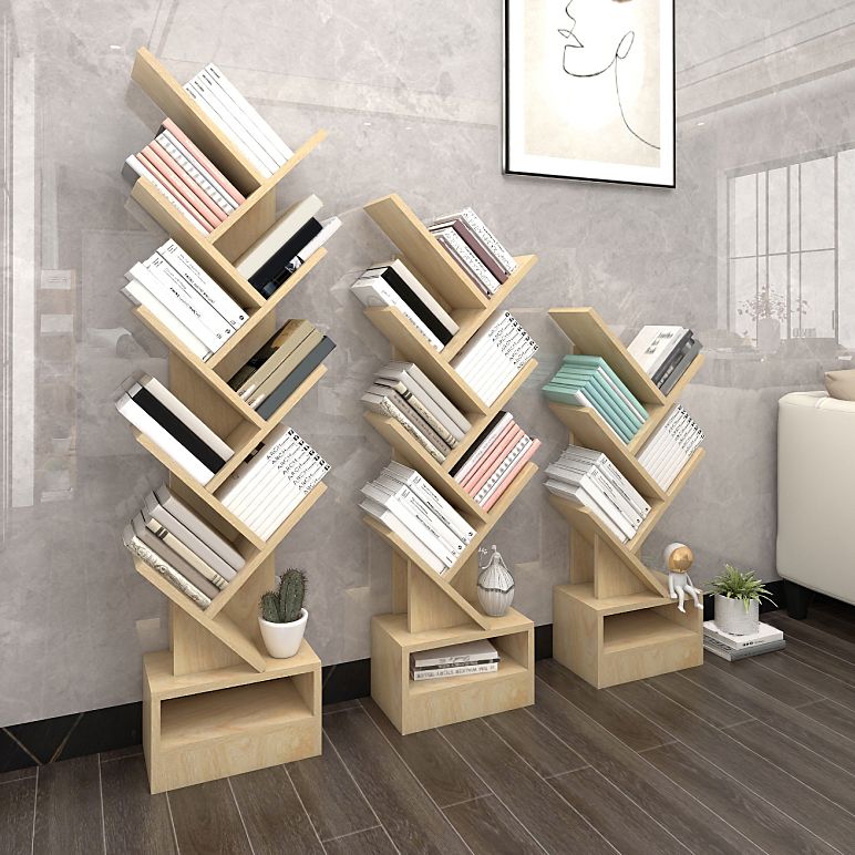 Contemporary Style Geometric Bookcase Vertical Closed Back Book Shelf Clearhalo 'Bookcases' 'furn' 'furn_bookcases' 'Furniture' 'furniture_bookcases' 'Office Furniture' 1200x1200_3171fb8c-96c3-478d-9474-f77da2b2212c
