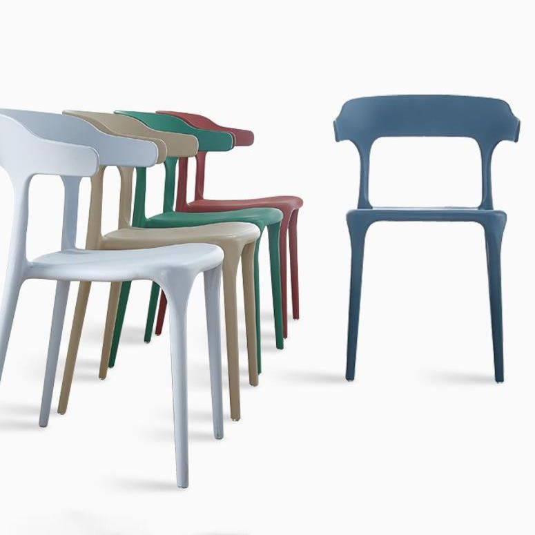 Contemporary Plastic Patio Dining Side Chair Open Back Stacking Side Chair Clearhalo 'Dining Chairs' 'Dining Tables & Seating' 'dining_chair' 'furn' 'furn_dining_chair' 'Furniture' 'furniture_dining_chair' 'Kitchen & Dining Furniture' 1200x1200_31725c7d-eaf3-4a33-85a2-d3e5a7378696
