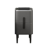 Modern Style Nightstand with 2 Drawers Leather Black Legs and Multi-color Selection