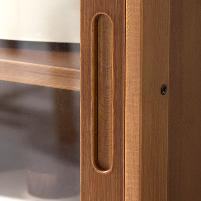 Sideboard in legno del server da pranzo a porte scorrevoli moderne con archiviazione aperta