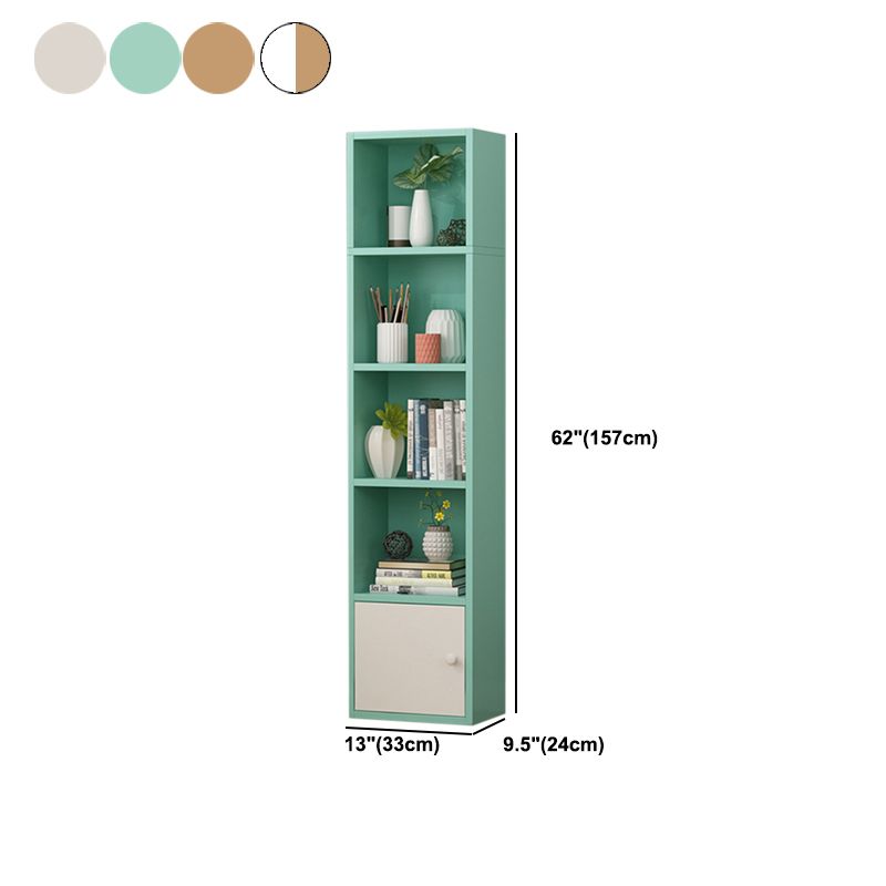 Modern Corner Vertical Shelf Bookcase Engineered Wood Book Shelf with Cabinets Clearhalo 'Bookcases' 'furn' 'furn_bookcases' 'Furniture' 'Office Furniture' 1200x1200_3173ba61-d4e2-43a5-8734-e7ef19445149