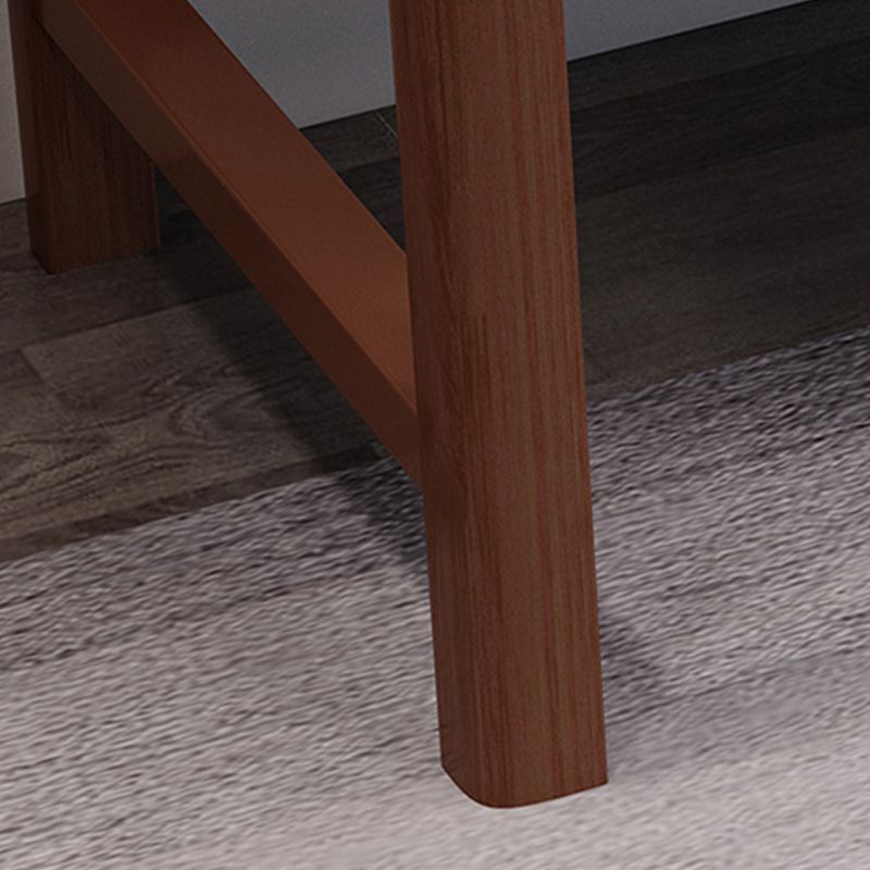 Escritorio de oficina de dormitorio escritorio de escritura de madera sólida con cajones, 31.5 "H