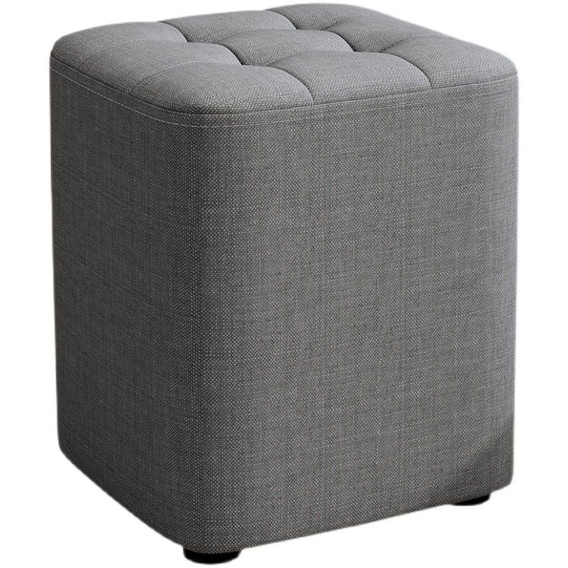 Solid Color Fabric Standard Stool Modern Simple Square Upholstered Stool Clearhalo 'furn' 'furn_ottomans_poufs' 'Furniture' 'Living Room Furniture' 'Ottomans & Poufs' 'ottomans_poufs' 1200x1200_31769eb2-be03-48a7-8dac-1e457b4f466c