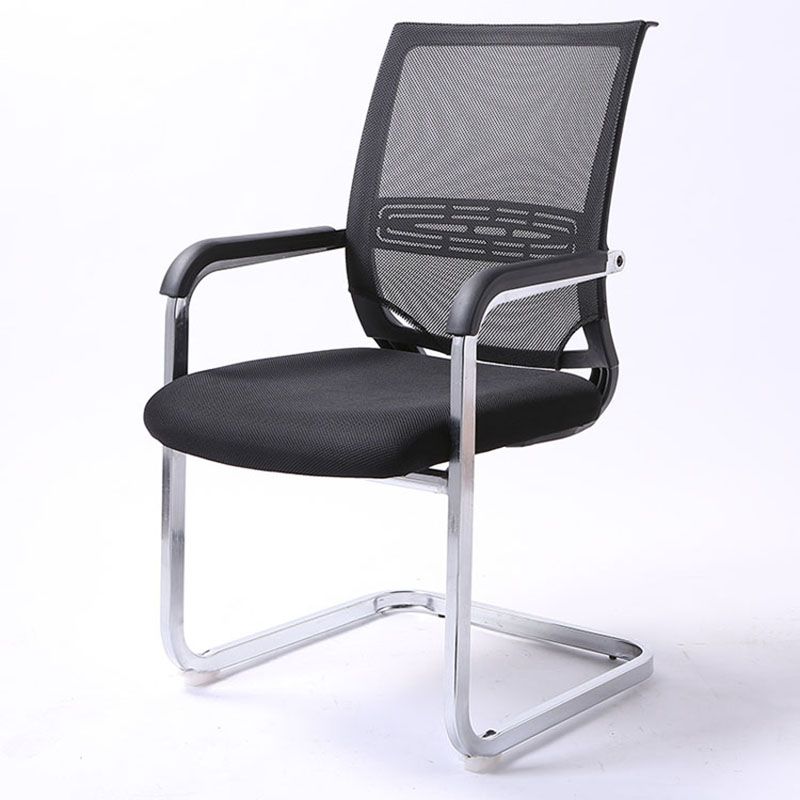 Modern Fixed Arms Office Chair Lumbar Support No Wheels Office Chair Clearhalo 'furn' 'furn_office_chair' 'Furniture' 'Office Chairs' 'Office Furniture' 'office_chair' 1200x1200_31787b47-df19-4df4-807c-12966153fe4f