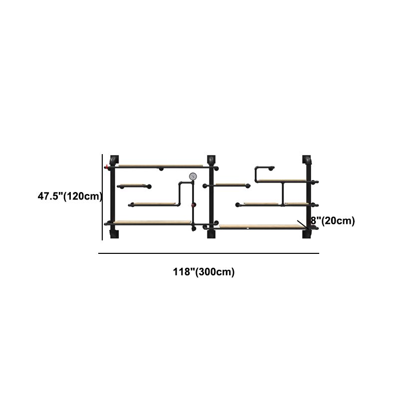 Metal Floating Bookcase Industrial Style Wall Mounted Closed Back Shelf Clearhalo 'Bookcases' 'furn' 'furn_bookcases' 'Furniture' 'furniture_bookcases' 'kitchen' 'kitchen_bookcases' 'Living Room Furniture' 'Office Furniture' 1200x1200_317a0b95-5aac-495c-9696-1725cff2fa08