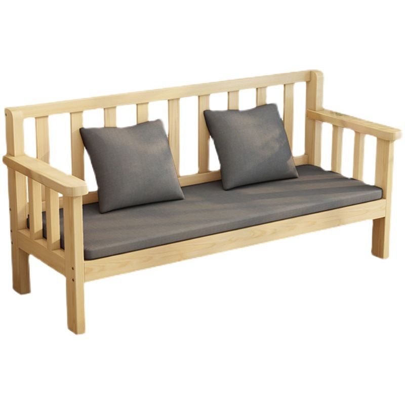 Recessed Arm Sofa with Light-grey Upholstery 22" Wide 33" Wide Clearhalo 'Furniture' 'furniture_sofas' 'kitchen' 'kitchen_sofas' 'Living Room Furniture' 'Sofa' 'sofas' 1200x1200_317a39fd-061a-4e5b-a344-be70fb75de03