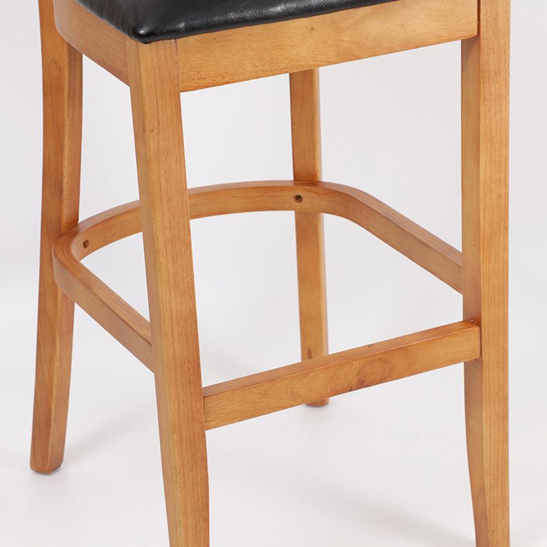 Modern Style Solid Wood Bar Stool with Footrest Bar Lounge Bar Stool 30 Inches Clearhalo 'Bar Furniture' 'Bar Stools' 'bar_stools' 'furn' 'furn_bar_stools' 'furniture_bar_stools' 'Kitchen & Dining Furniture' 'kitchen&dining_furn' 'kitchen' 'kitchen_furn' Furniture' 1200x1200_317eaf8b-ff5f-4be1-8e6e-9c548502cd48