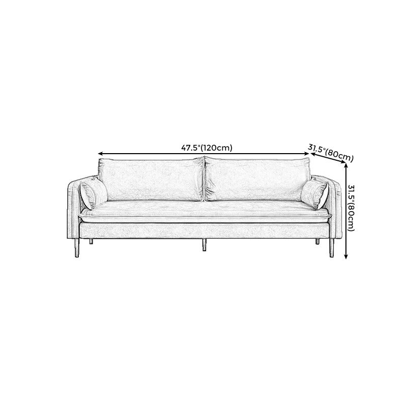 Contemporary Standard Sofa Couch Square Arm Sofa Set with Pillows Clearhalo 'Furniture' 'furniture_sofas' 'Living Room Furniture' 'Sofa' 'sofas' 1200x1200_31804bbf-7036-43ae-b720-f1b047dd6389