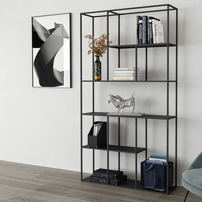 Industrial Metal Open Etagere Bookshelf Vertical Bookshelf for Office Clearhalo 'Bookcases' 'furn' 'furn_bookcases' 'Furniture' 'furniture_bookcases' 'kitchen' 'kitchen_bookcases' 'Living Room Furniture' 'Office Furniture' 1200x1200_3180cf76-2d2a-4d07-8e9d-581124e6a8c4