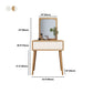 Table de bureau de vanité de maquillage scandinave en blanc et brun pour la chambre