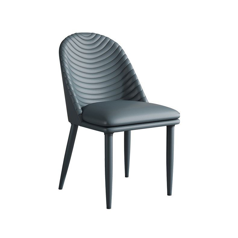 Minimalist Armless Solid Back Chair Leather Dining Side Chair Clearhalo 'Dining Chairs' 'Dining Tables & Seating' 'dining_chair' 'furn' 'furn_dining_chair' 'Furniture' 'furniture_dining_chair' 'Kitchen & Dining Furniture' 1200x1200_31838f6b-561e-4465-82dc-c52df6fc4a13