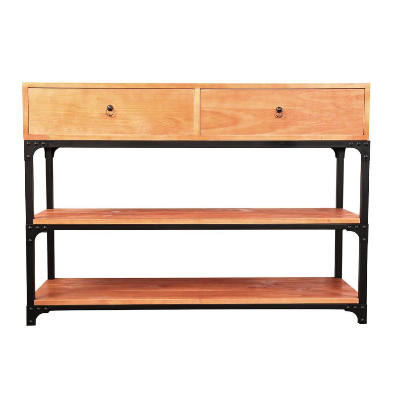 33,5 "in legno alto 2 - cassetto moderno moderno mobile a 3 livelli