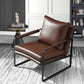 Faux Leather Chair 27.5" L x27.9" W x29.5" H Arms Included Chair Clearhalo 'Accent Chairs' 'accent_chairs' 'Chairs & Seating' 'furn' 'furn_accent_chairs' 'Furniture' 'furniture_accent_chairs' 'Living Room Furniture' 1200x1200_318894d7-c14a-4313-8fee-fee6db2bb72e
