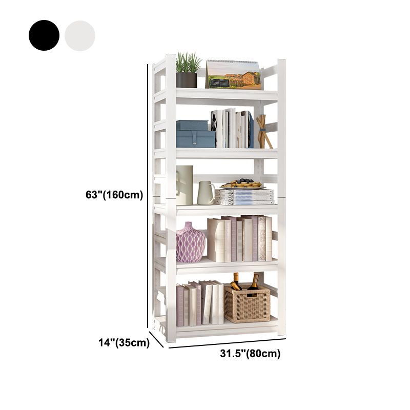Steel Industrial Etagere Bookshelf White and Black Vertical Bookshelf for Home Clearhalo 'Bookcases' 'furn' 'furn_bookcases' 'Furniture' 'furniture_bookcases' 'kitchen' 'kitchen_bookcases' 'Living Room Furniture' 'Office Furniture' 1200x1200_3189c18e-c818-454a-8921-4557007885e0