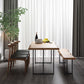 Industrial Wood Dining Set 1/2/5 Pieces Black Base Dining Furniture Clearhalo 'Dining Room Sets' 'Dining Tables & Seating' 'dining_room_set' 'furn' 'furn_dining_room_set' 'Furniture' 'Kitchen & Dining Furniture' 1200x1200_318d0ef5-d00e-4878-8371-c727f54e7587