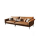 Orange Sponge Padded Leather Sofa with Pillow Back and Flared Armrest Sectional Clearhalo 'furn' 'furn_sectionals' 'Furniture' 'furniture_sectionals' 'Living Room Furniture' 'Sectionals' 1200x1200_318f68db-6cc7-4ee6-843a-7c31d6c01f7a