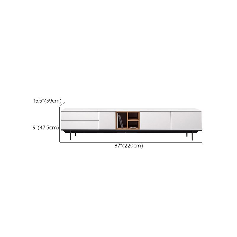Contemporary Wooden TV Stand Open Storage TV Media Console with Doors for Living Room Clearhalo 'furn' 'furn_tv_stands_entertainment_centers' 'Furniture' 'Living Room Furniture' 'TV Stands & Entertainment Centers' 'TV Stands & Media Storage Furniture' 'tv_stands_entertainment_centers' 1200x1200_318fa964-5350-47cb-bc76-62c2a9df3b5a