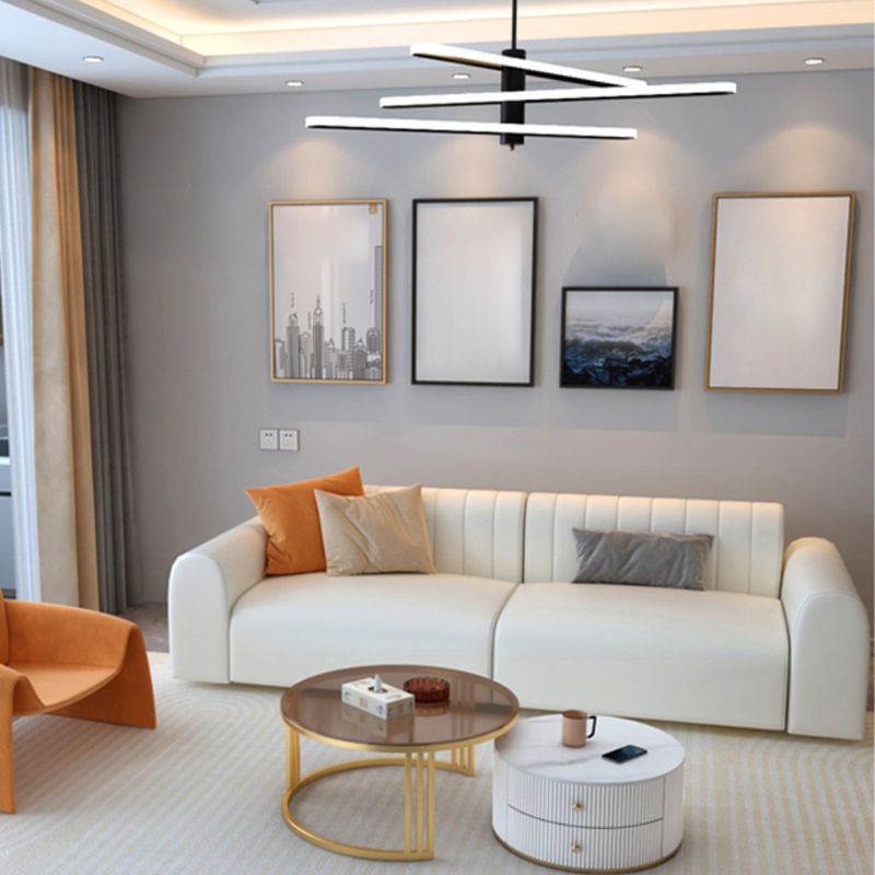 Weiße Sachfalle -Sofas Massivholz Schnittsschnitt Couch für Wohnzimmer