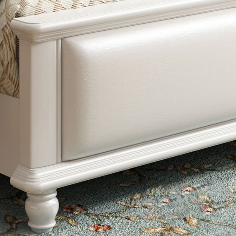 Matelas en bois massif glam inclus avec lit de panneau de tête de lit en panneaux