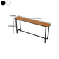 Wood Top Bar Dining Table Industrial Bar Dining Table with Trestle Base