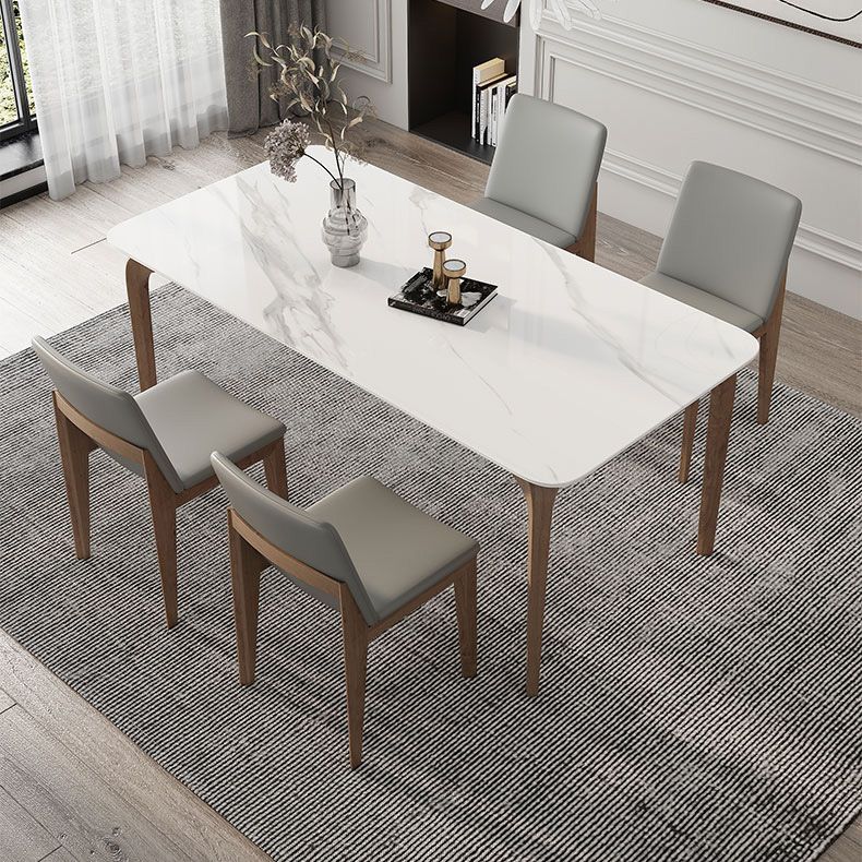 Rectangle Industrial Dining Table White Tone Fixed Table with Sintered Stone Clearhalo ' dining_table' 'Dining Tables & Seating' 'Dining Tables' 'furn' 'furn_dining_table' 'Furniture' 'furniture_dining_table' 'Kitchen & Dining Furniture' 'kitchen&dining_furn' 'kitchen' 'kitchen_dining_table' 1200x1200_31945bac-9045-4443-88b7-15e188f299c3