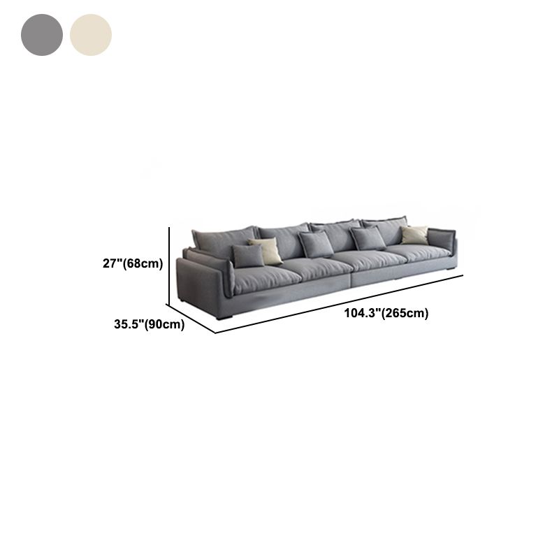 Nordic Square Arm Sofa & Chaise Loose Back Cushions Sofa - 26.77" H Clearhalo 'furn' 'furn_sectionals' 'Furniture' 'Living Room Furniture' 'Sectionals' 1200x1200_31952d6f-60c4-4333-a7d0-9cad3db5f24a