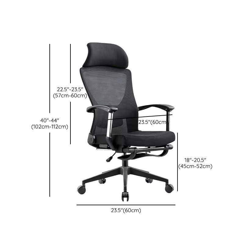 Modern Desk Chair Mesh Computer Chair Black Mid-Back Chair with Wheels Clearhalo 'furn' 'furn_office_chair' 'Furniture' 'Office Chairs' 'Office Furniture' 'office_chair' 1200x1200_31952f1b-55b4-41ea-b0aa-58ca7a7fb702