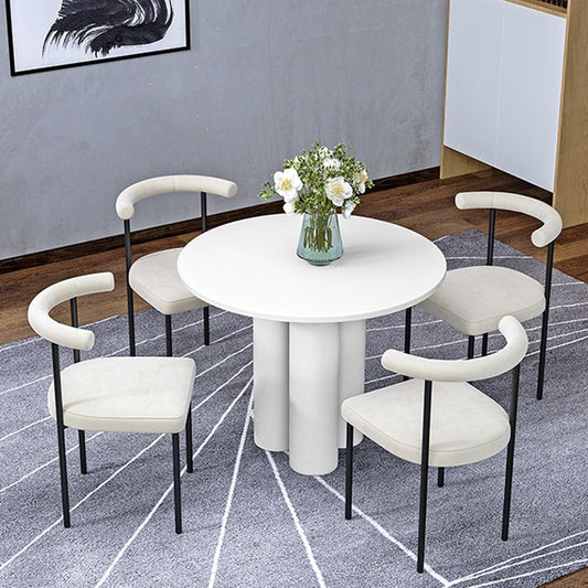 Sedie da pranzo per gambe di ferro nero moderno sedia laterale senza braccio per casa